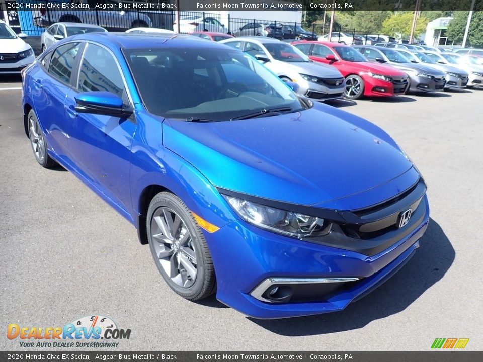 Front 3/4 View of 2020 Honda Civic EX Sedan Photo #5