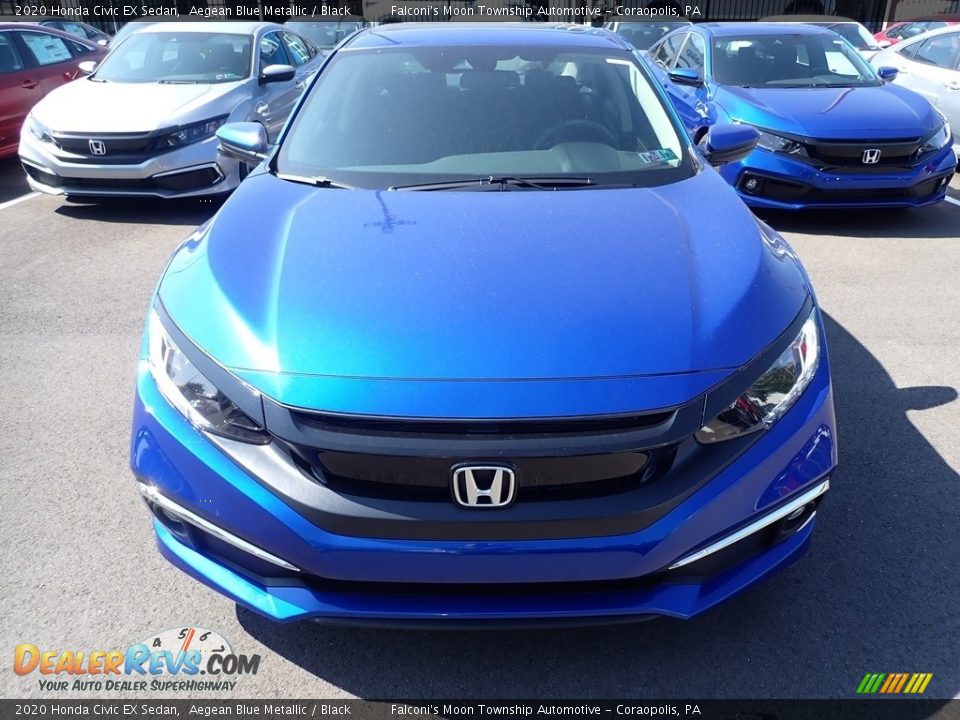 2020 Honda Civic EX Sedan Aegean Blue Metallic / Black Photo #6