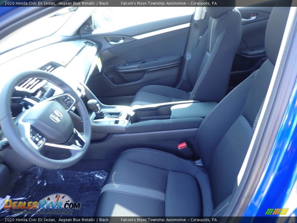 2020 Honda Civic EX Sedan Aegean Blue Metallic / Black Photo #7