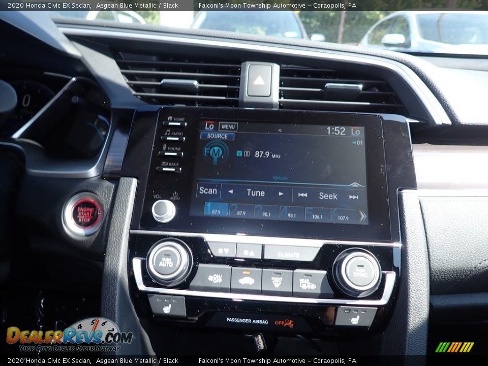 2020 Honda Civic EX Sedan Aegean Blue Metallic / Black Photo #13