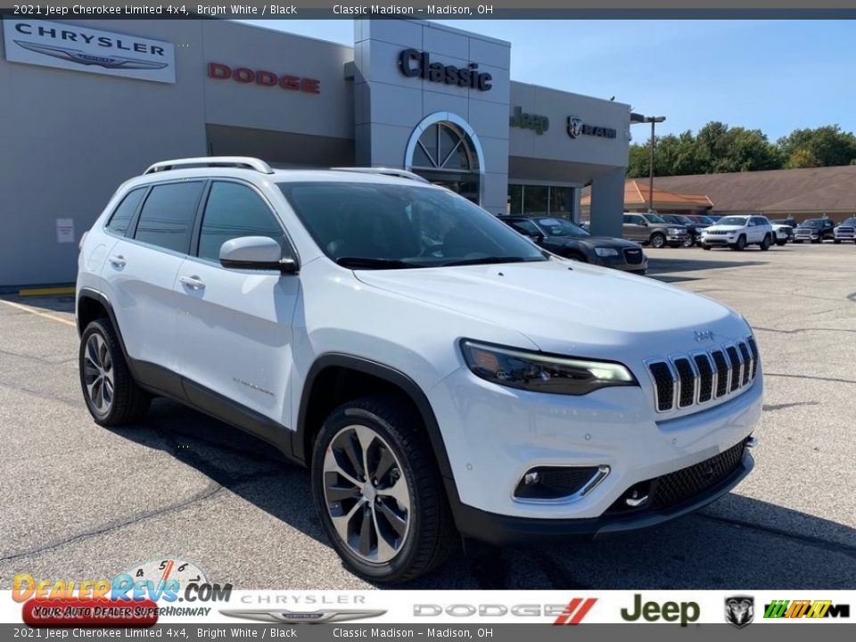 2021 Jeep Cherokee Limited 4x4 Bright White / Black Photo #1