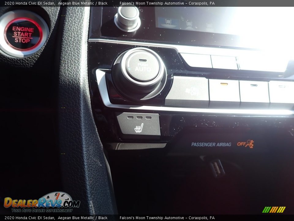 2020 Honda Civic EX Sedan Aegean Blue Metallic / Black Photo #15