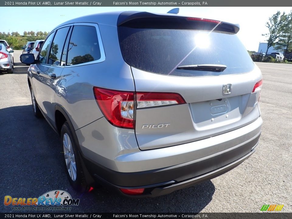 2021 Honda Pilot LX AWD Lunar Silver Metallic / Gray Photo #3