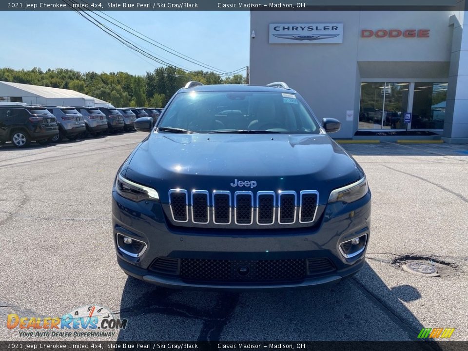 2021 Jeep Cherokee Limited 4x4 Slate Blue Pearl / Ski Gray/Black Photo #7