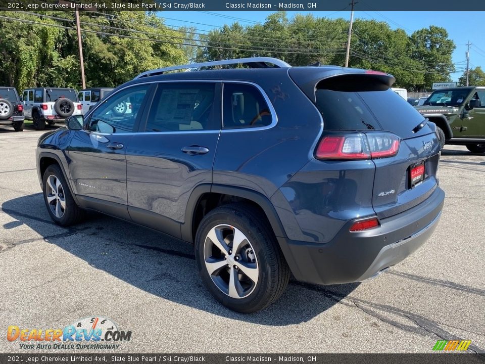 2021 Jeep Cherokee Limited 4x4 Slate Blue Pearl / Ski Gray/Black Photo #9