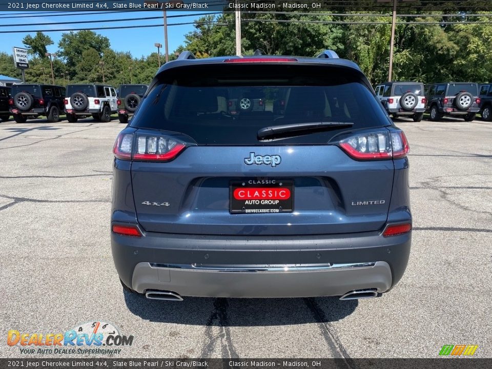 2021 Jeep Cherokee Limited 4x4 Slate Blue Pearl / Ski Gray/Black Photo #10