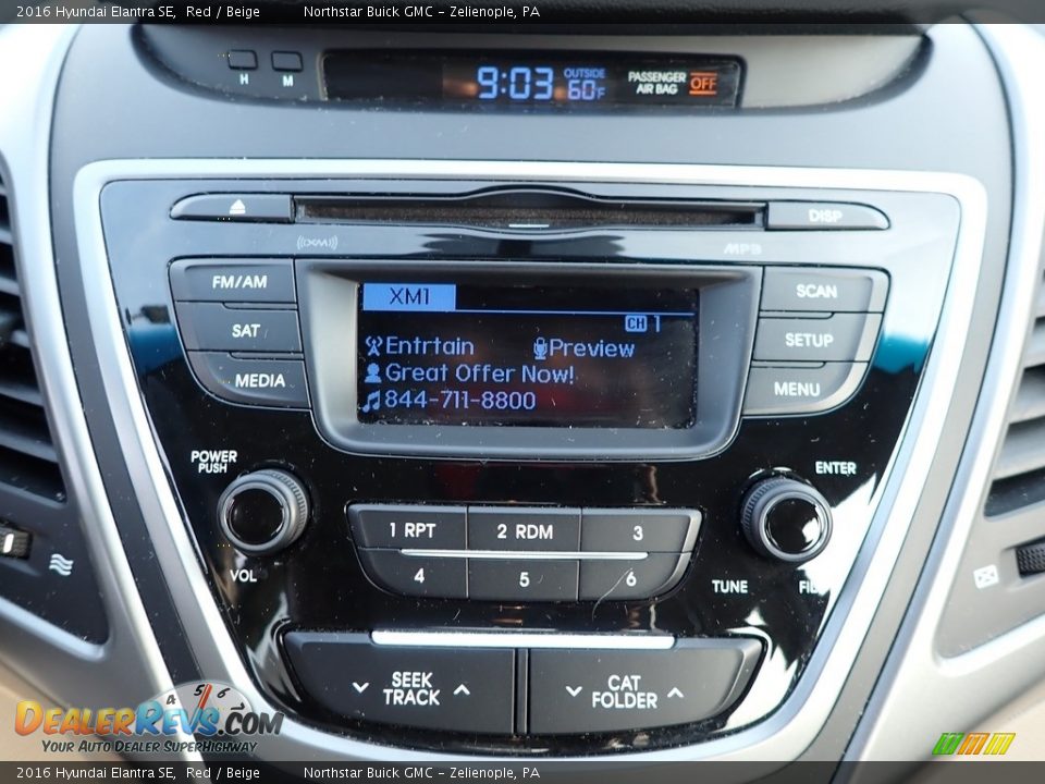2016 Hyundai Elantra SE Red / Beige Photo #27