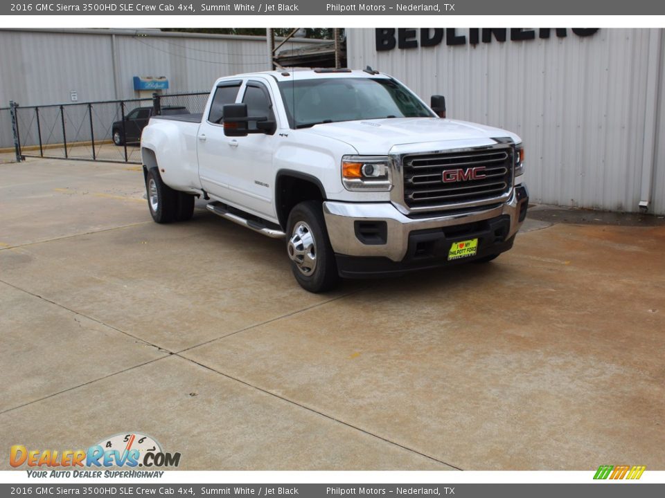 2016 GMC Sierra 3500HD SLE Crew Cab 4x4 Summit White / Jet Black Photo #2