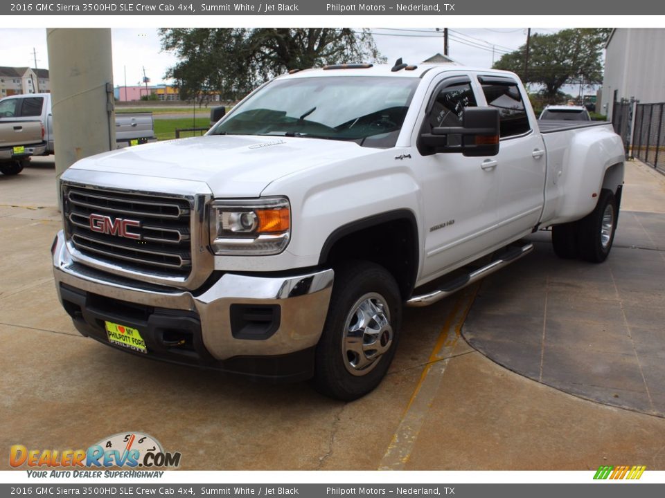 2016 GMC Sierra 3500HD SLE Crew Cab 4x4 Summit White / Jet Black Photo #4