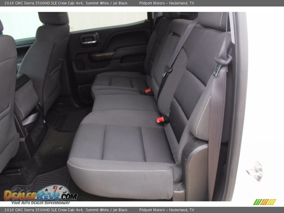 Rear Seat of 2016 GMC Sierra 3500HD SLE Crew Cab 4x4 Photo #24