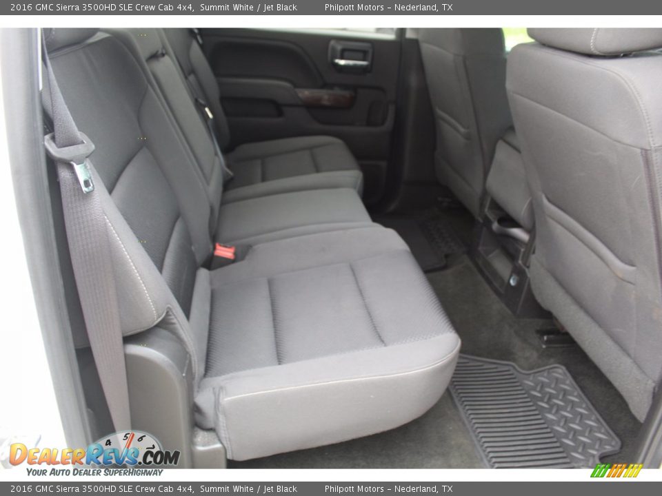 Rear Seat of 2016 GMC Sierra 3500HD SLE Crew Cab 4x4 Photo #28