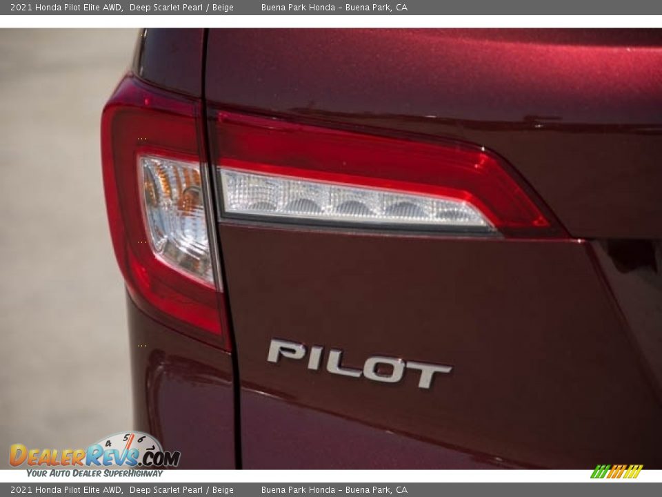2021 Honda Pilot Elite AWD Deep Scarlet Pearl / Beige Photo #6