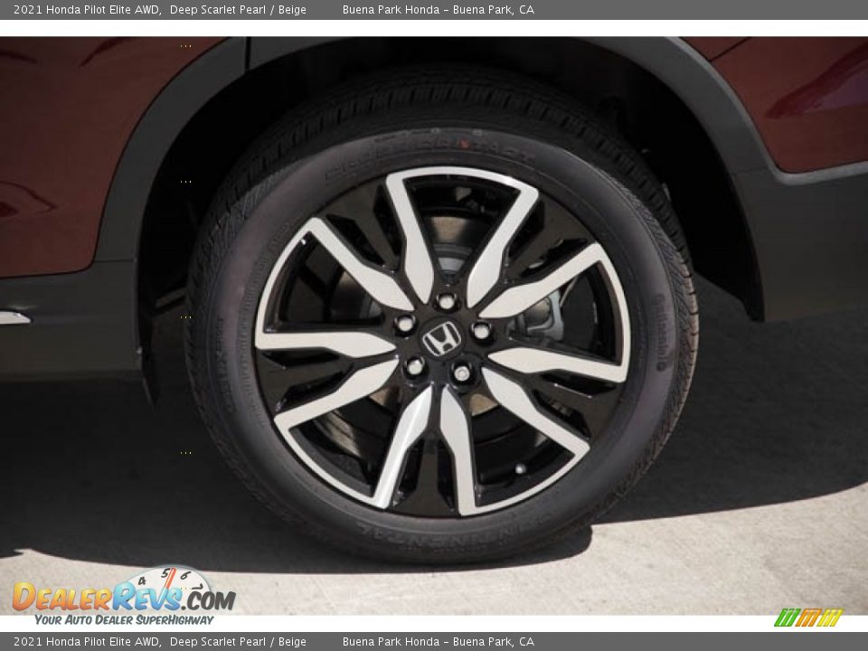 2021 Honda Pilot Elite AWD Deep Scarlet Pearl / Beige Photo #12