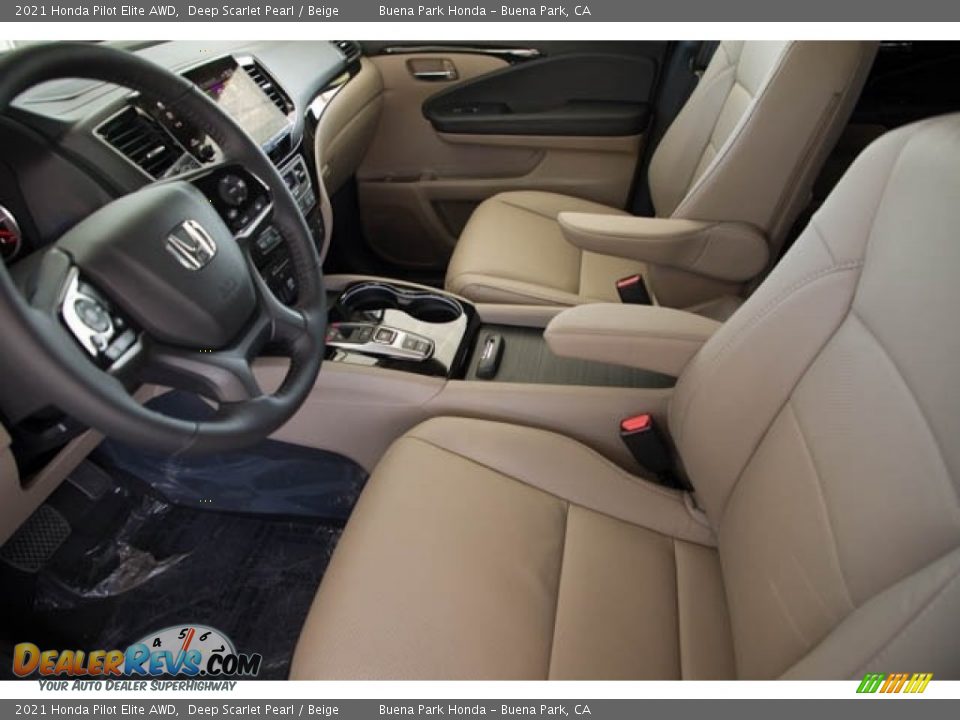 2021 Honda Pilot Elite AWD Deep Scarlet Pearl / Beige Photo #15