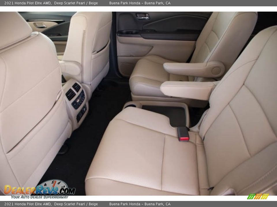 2021 Honda Pilot Elite AWD Deep Scarlet Pearl / Beige Photo #16