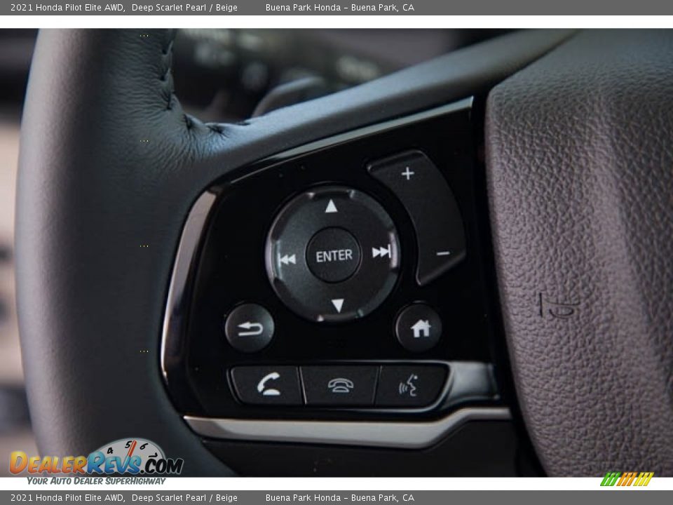2021 Honda Pilot Elite AWD Deep Scarlet Pearl / Beige Photo #20