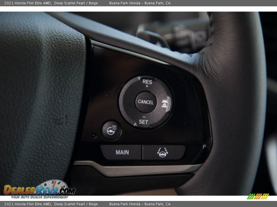 2021 Honda Pilot Elite AWD Deep Scarlet Pearl / Beige Photo #21