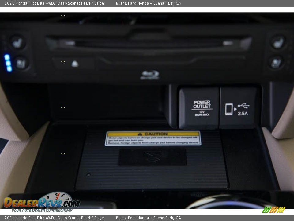 2021 Honda Pilot Elite AWD Deep Scarlet Pearl / Beige Photo #23