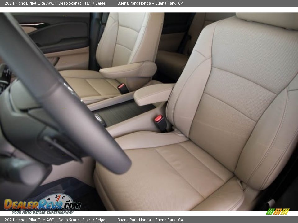 2021 Honda Pilot Elite AWD Deep Scarlet Pearl / Beige Photo #24