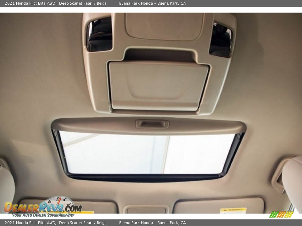 2021 Honda Pilot Elite AWD Deep Scarlet Pearl / Beige Photo #25