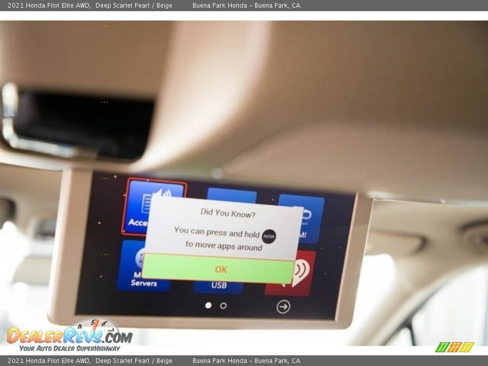 2021 Honda Pilot Elite AWD Deep Scarlet Pearl / Beige Photo #26