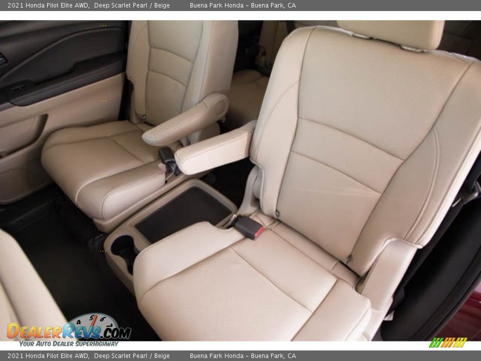 2021 Honda Pilot Elite AWD Deep Scarlet Pearl / Beige Photo #28