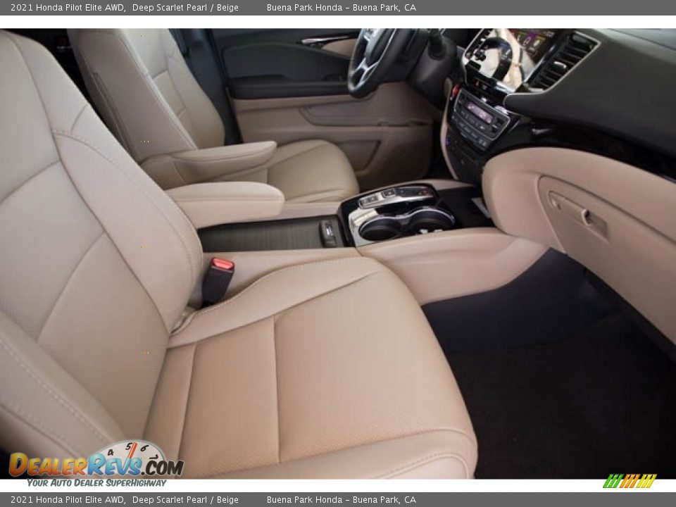 2021 Honda Pilot Elite AWD Deep Scarlet Pearl / Beige Photo #33