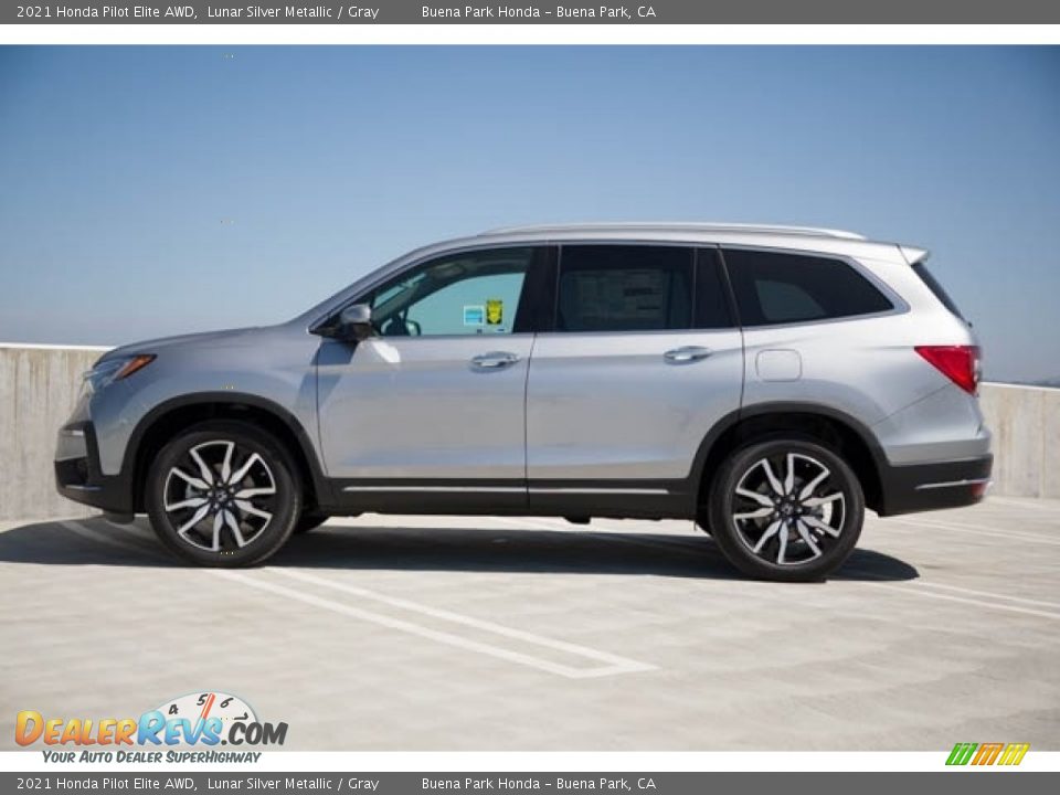 2021 Honda Pilot Elite AWD Lunar Silver Metallic / Gray Photo #4