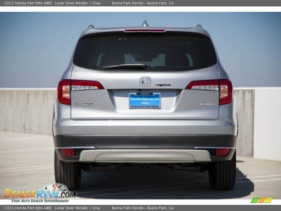 2021 Honda Pilot Elite AWD Lunar Silver Metallic / Gray Photo #5