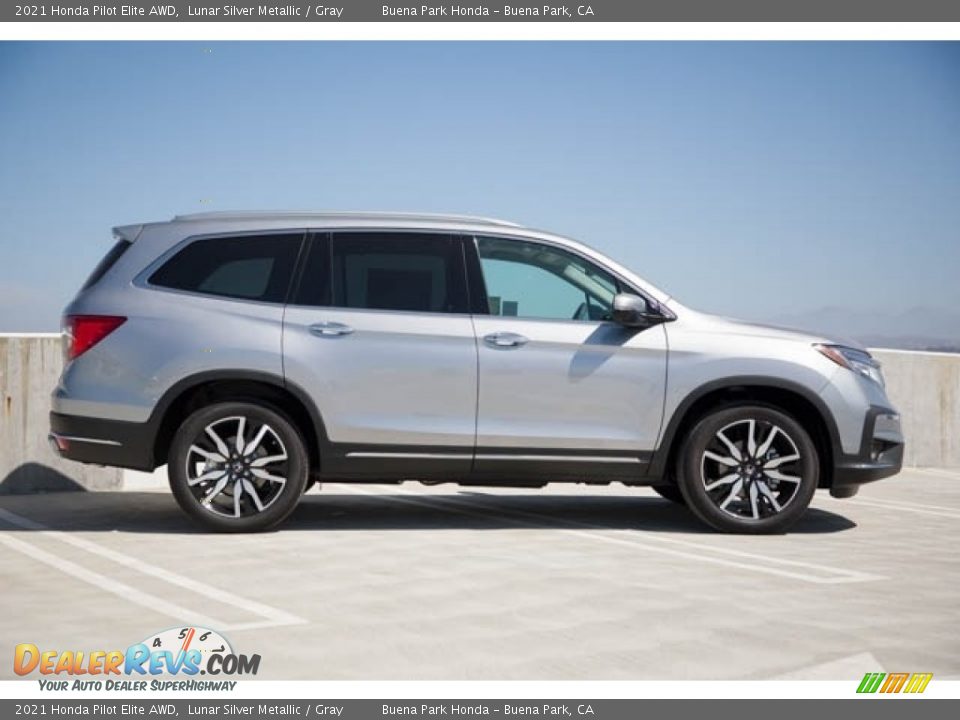 2021 Honda Pilot Elite AWD Lunar Silver Metallic / Gray Photo #8