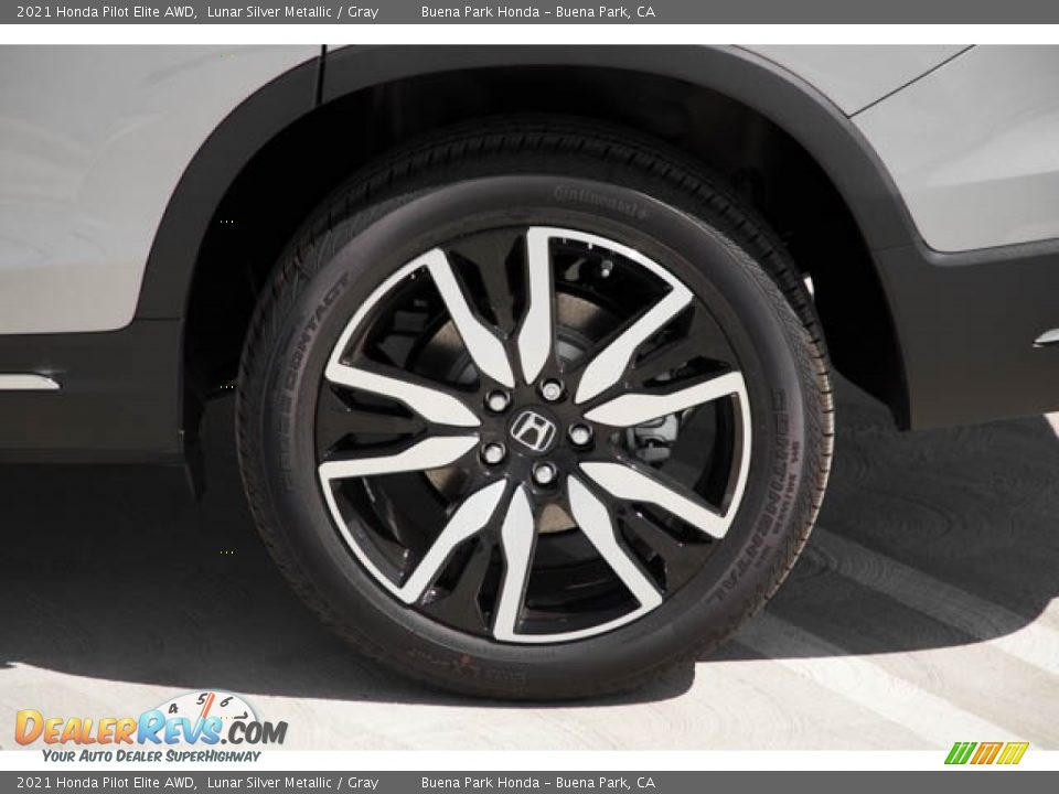 2021 Honda Pilot Elite AWD Lunar Silver Metallic / Gray Photo #12