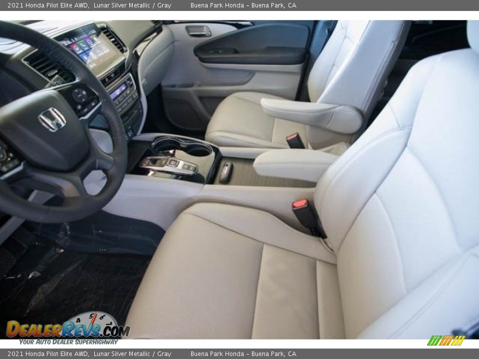 2021 Honda Pilot Elite AWD Lunar Silver Metallic / Gray Photo #15