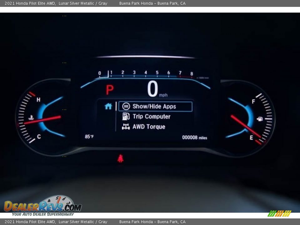 2021 Honda Pilot Elite AWD Lunar Silver Metallic / Gray Photo #18