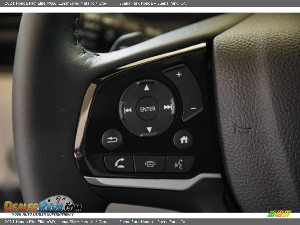2021 Honda Pilot Elite AWD Lunar Silver Metallic / Gray Photo #20