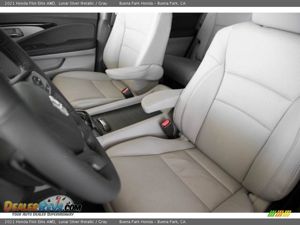 2021 Honda Pilot Elite AWD Lunar Silver Metallic / Gray Photo #24