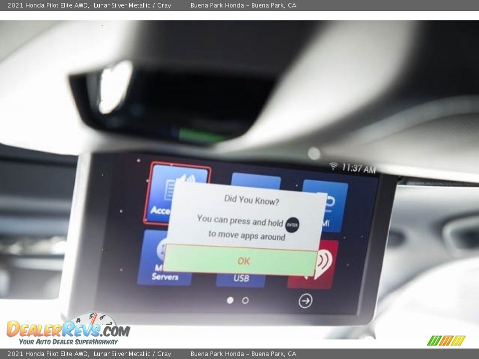 2021 Honda Pilot Elite AWD Lunar Silver Metallic / Gray Photo #26