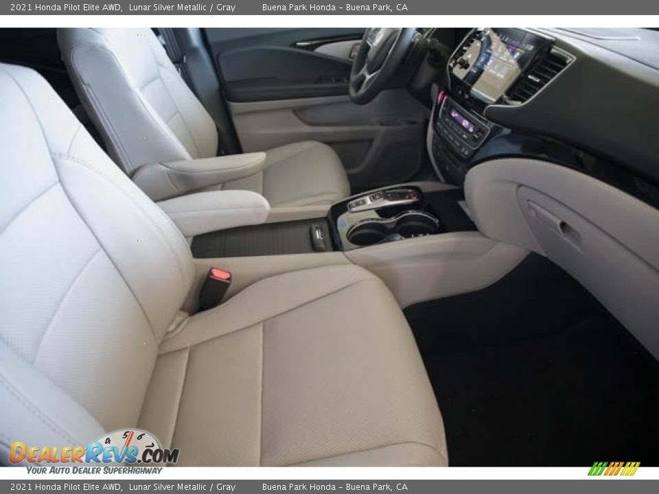 2021 Honda Pilot Elite AWD Lunar Silver Metallic / Gray Photo #34
