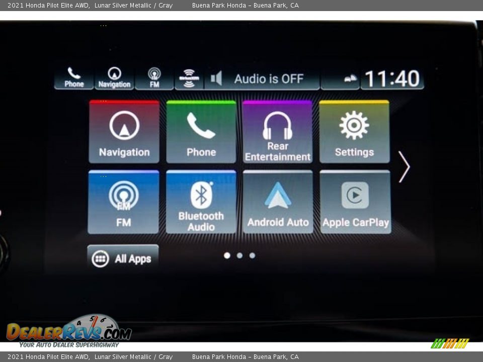 2021 Honda Pilot Elite AWD Lunar Silver Metallic / Gray Photo #36