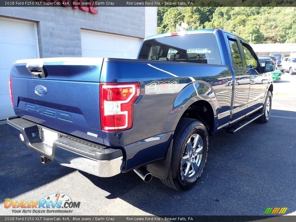 2018 Ford F150 XLT SuperCab 4x4 Blue Jeans / Earth Gray Photo #2
