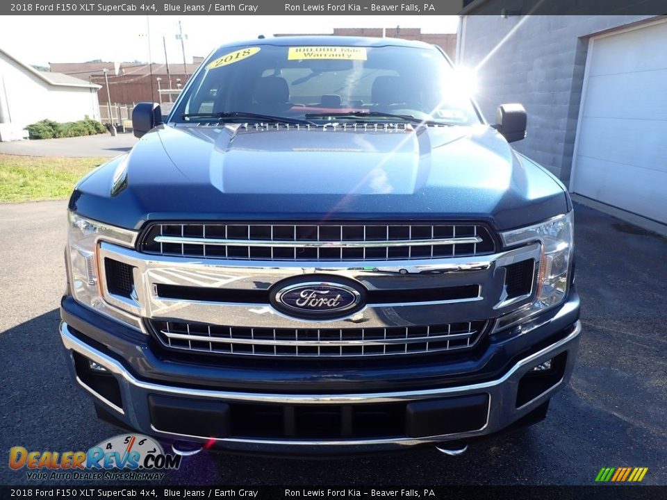 2018 Ford F150 XLT SuperCab 4x4 Blue Jeans / Earth Gray Photo #4