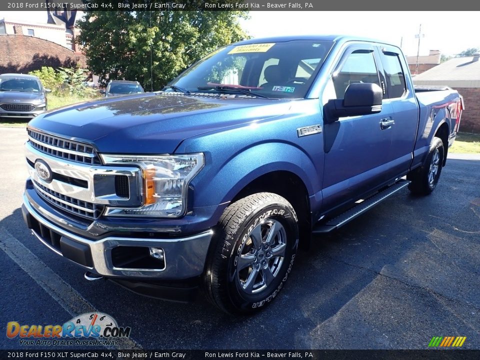 2018 Ford F150 XLT SuperCab 4x4 Blue Jeans / Earth Gray Photo #5