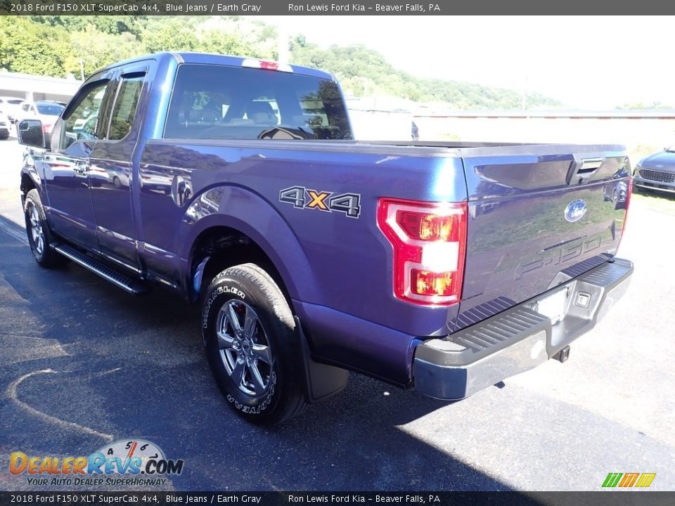 2018 Ford F150 XLT SuperCab 4x4 Blue Jeans / Earth Gray Photo #6