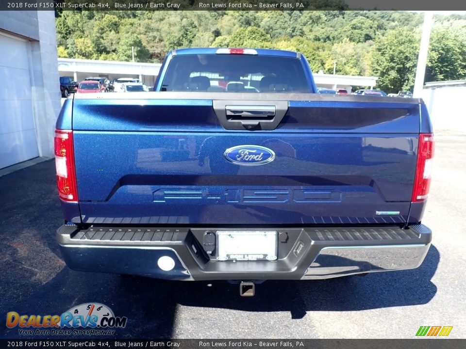 2018 Ford F150 XLT SuperCab 4x4 Blue Jeans / Earth Gray Photo #7