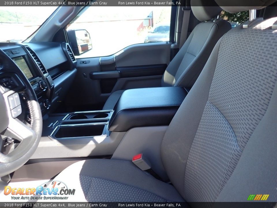 2018 Ford F150 XLT SuperCab 4x4 Blue Jeans / Earth Gray Photo #10
