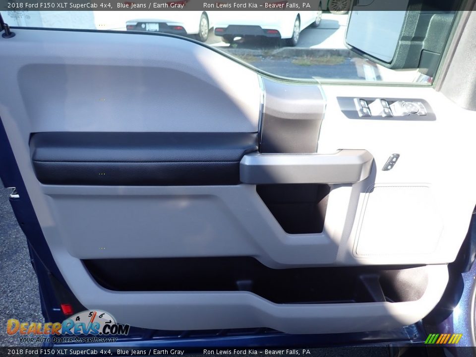 2018 Ford F150 XLT SuperCab 4x4 Blue Jeans / Earth Gray Photo #11