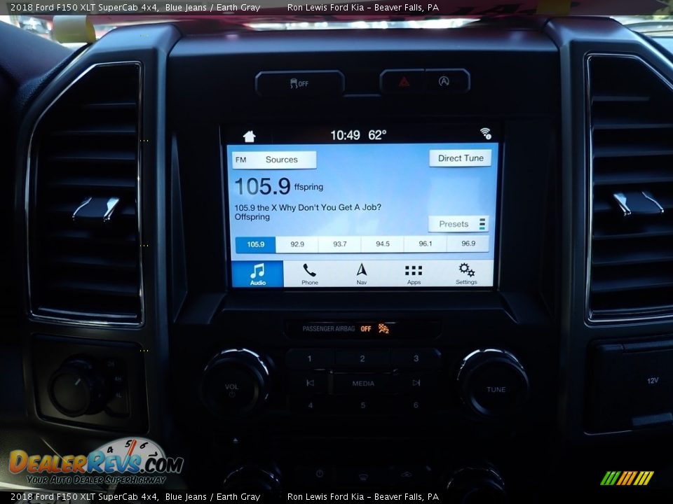 2018 Ford F150 XLT SuperCab 4x4 Blue Jeans / Earth Gray Photo #13