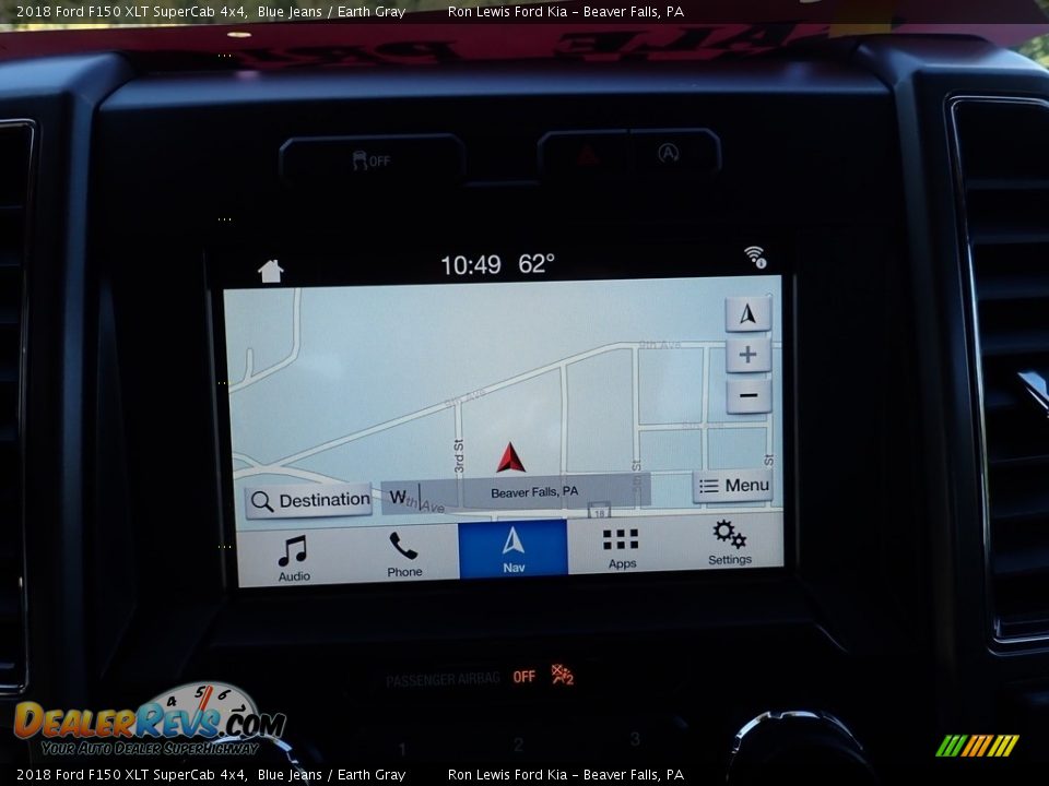 2018 Ford F150 XLT SuperCab 4x4 Blue Jeans / Earth Gray Photo #14