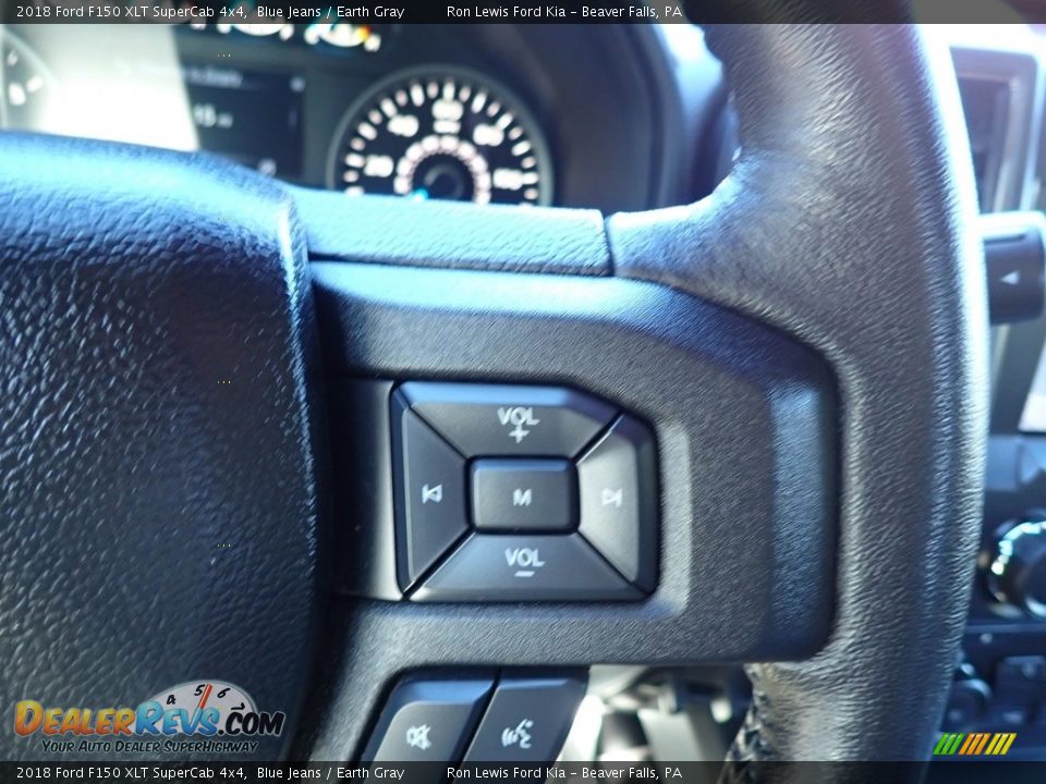 2018 Ford F150 XLT SuperCab 4x4 Blue Jeans / Earth Gray Photo #17