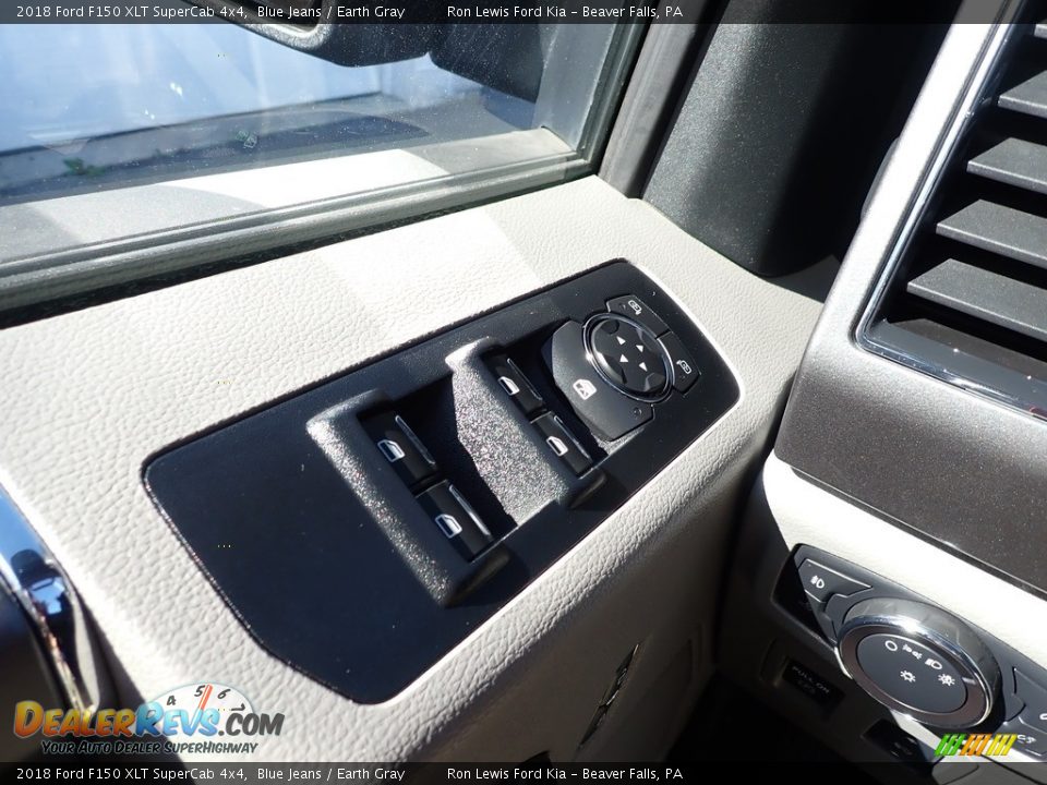 2018 Ford F150 XLT SuperCab 4x4 Blue Jeans / Earth Gray Photo #19
