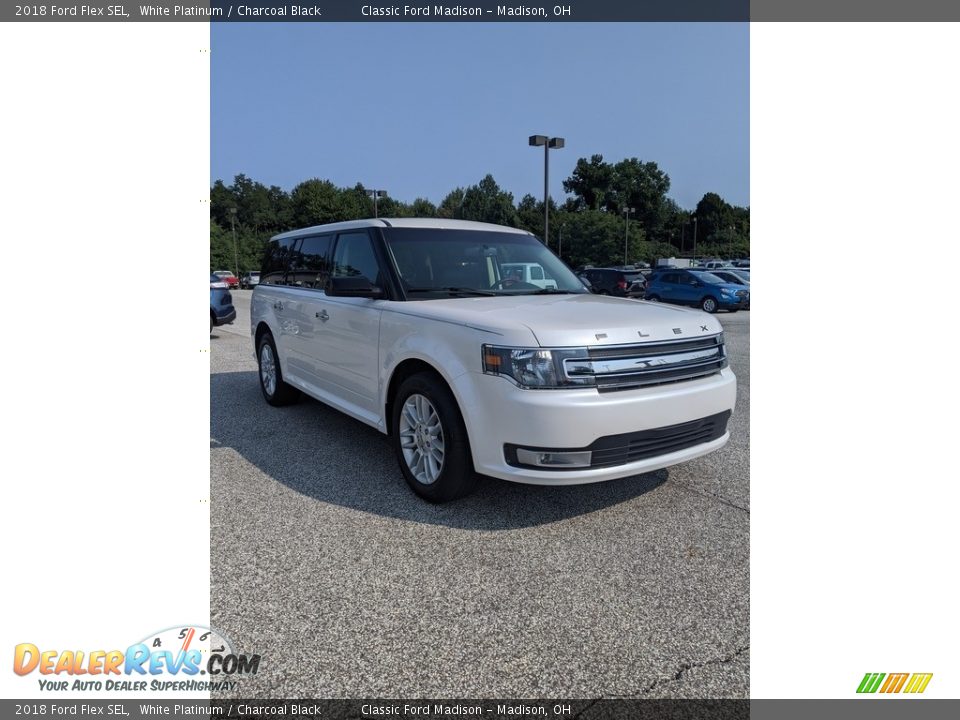 2018 Ford Flex SEL White Platinum / Charcoal Black Photo #3